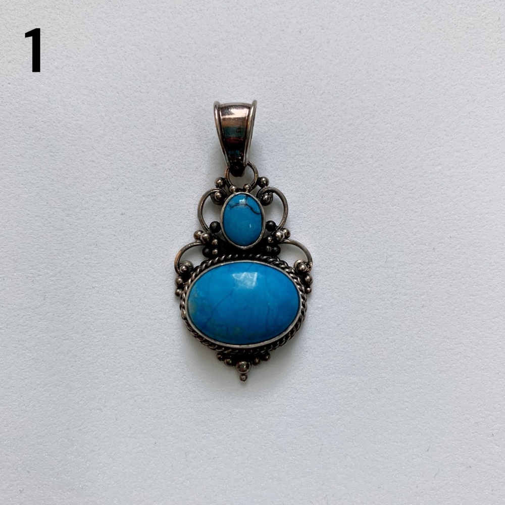925 Sterling Silver Turquoise Pendant